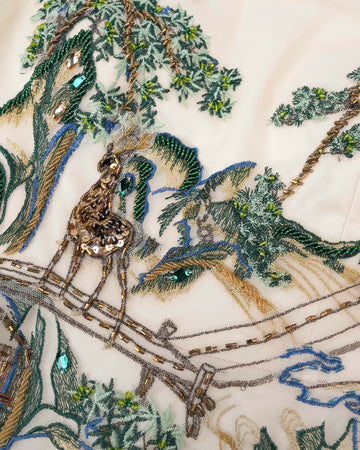 Riverscape High-Low Gown with Embroidery - Sussiland