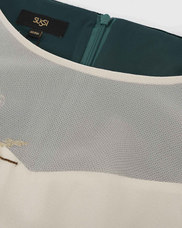 Riverscape Embroidered Sheath Dress