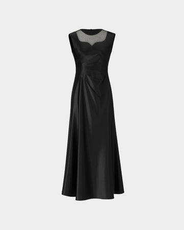 Black Textured Midi Dress - Sussiland