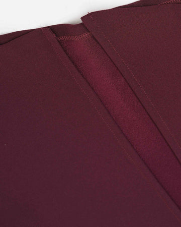 Asymmetrical Burgundy Midi Skirt