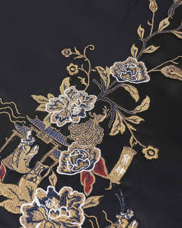 Embroidered High-Waist Gown