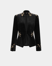 Embroidered High-Waist Blazer