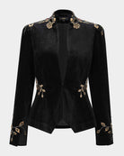 Embroidered High-Waist Blazer