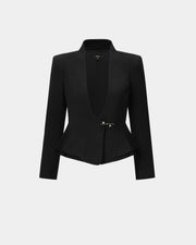 Noir Bamboo-Clasp Blazer