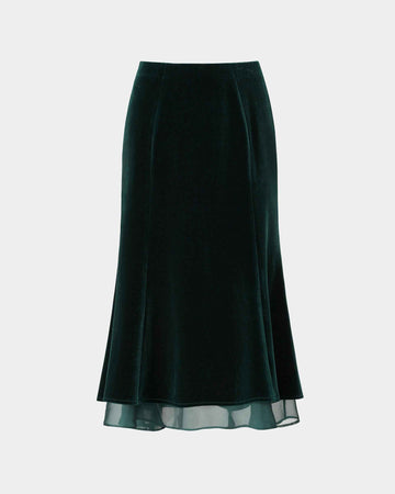 Velvet Midi Skirt