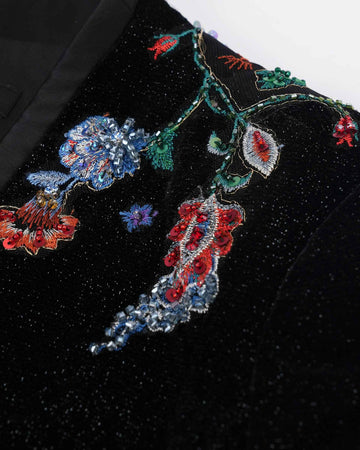 Prosperity Embroidered Velvet Blazer
