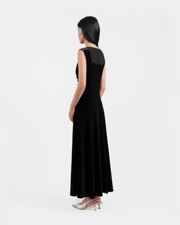 Riverscape Embroidered Cinched-Waist Dress - Sussiland