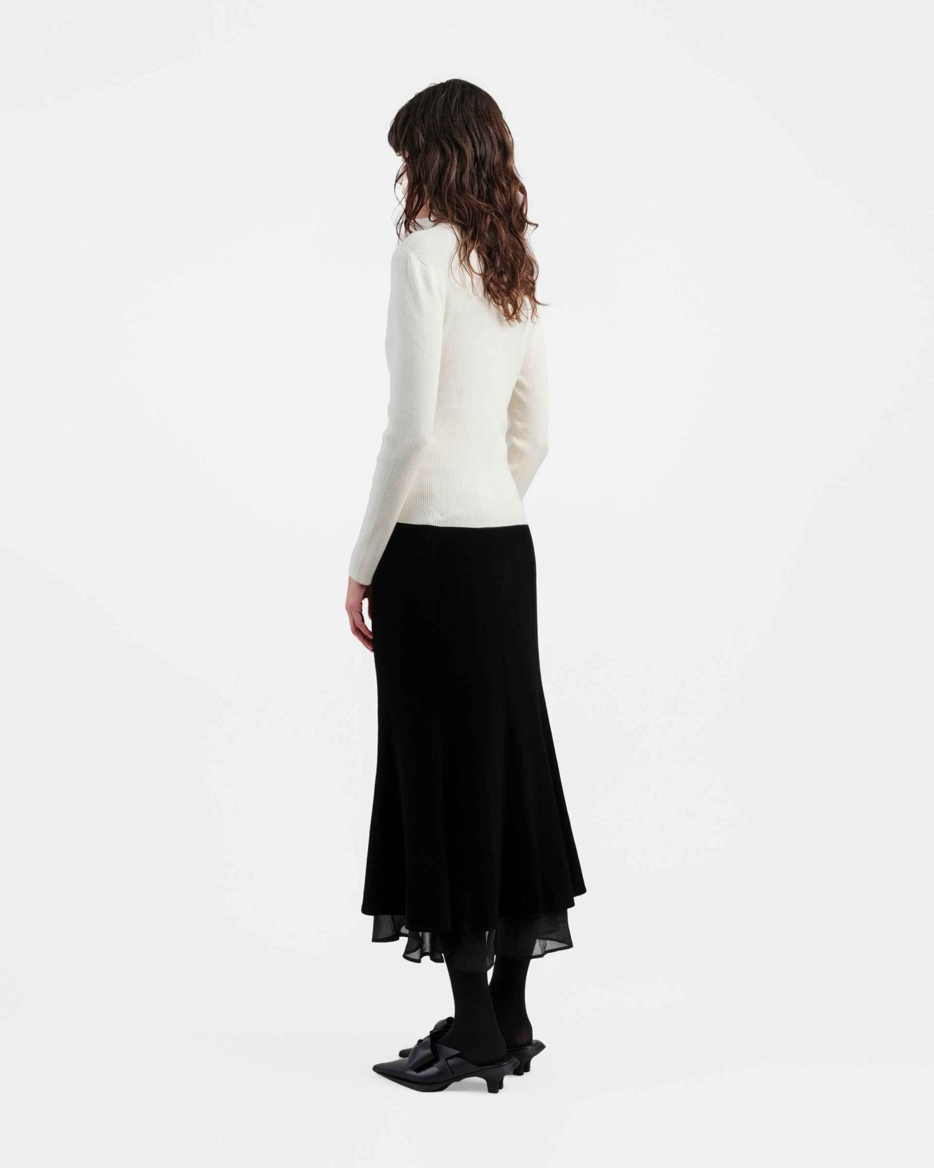 Silk-Blend Midi Skirt