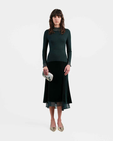 Velvet Midi Skirt