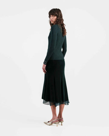 Emerald Bloom Knit Top