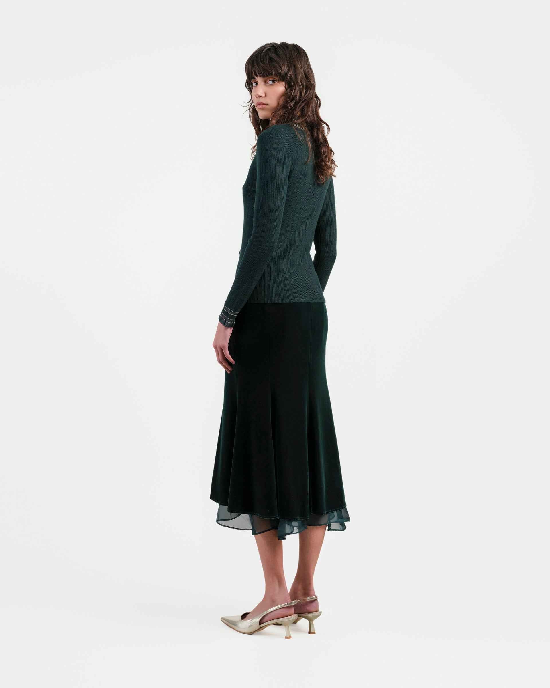 Velvet Midi Skirt