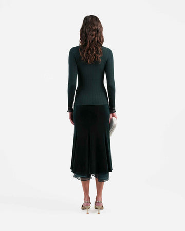 Velvet Midi Skirt
