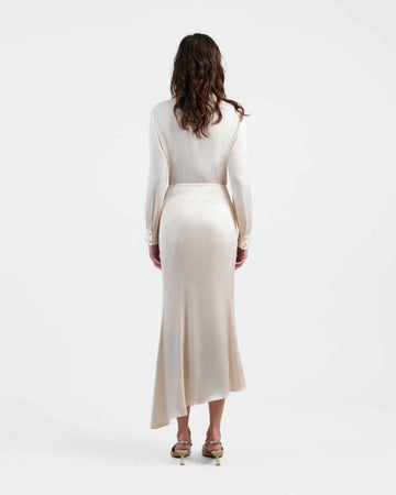 Asymmetrical Hem Fishtail Skirt