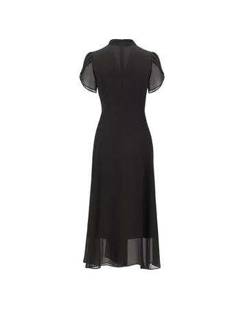 Artisan-Crafted Crystal-Embellished Cinch-Waist Dress - Sussiland