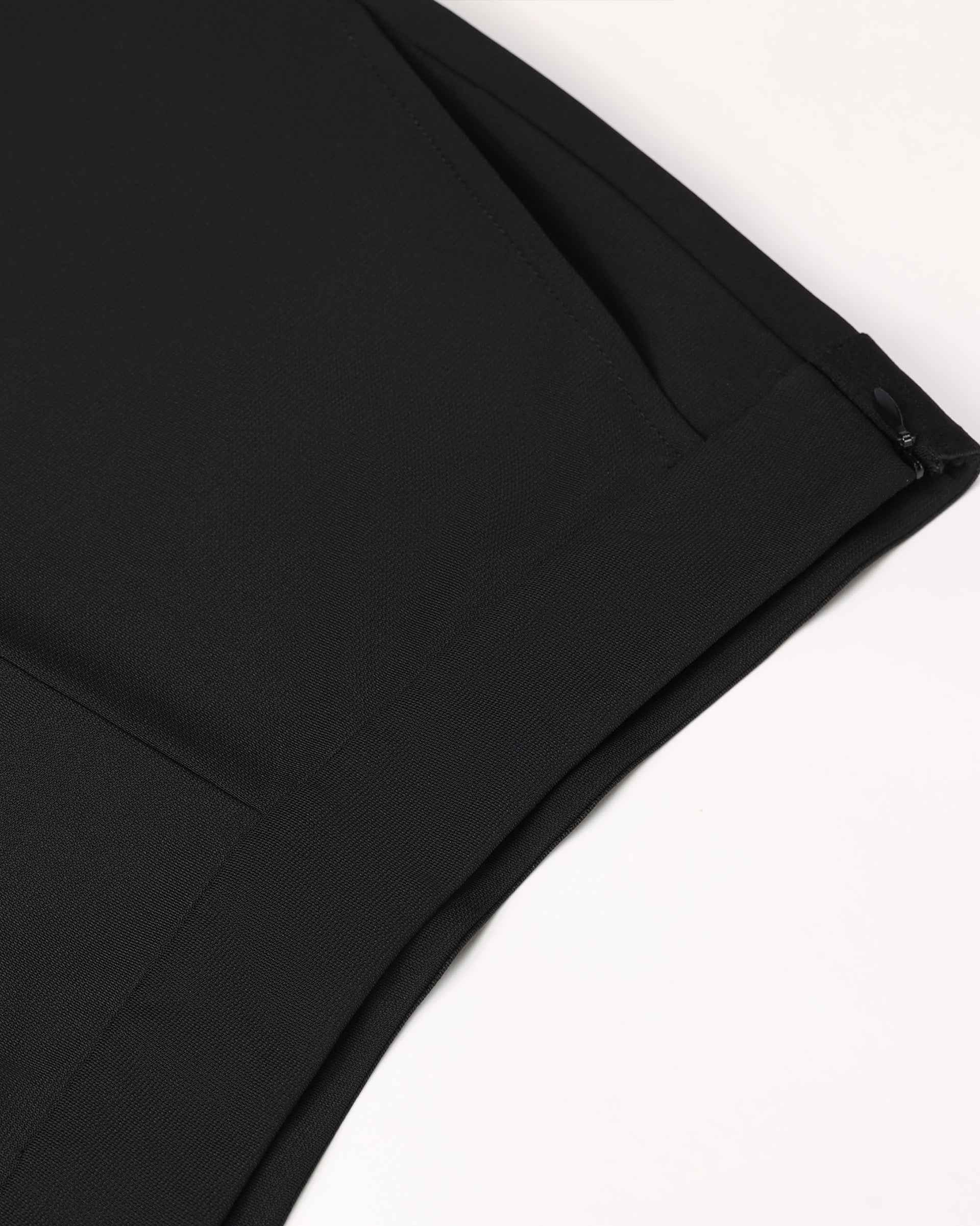 Tailored Black Wide-Leg Trousers