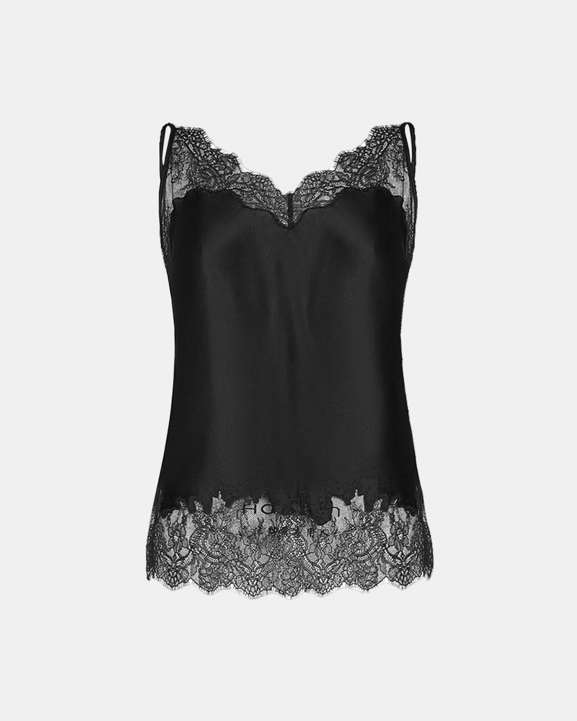 Silk Lace-Trim Camisole