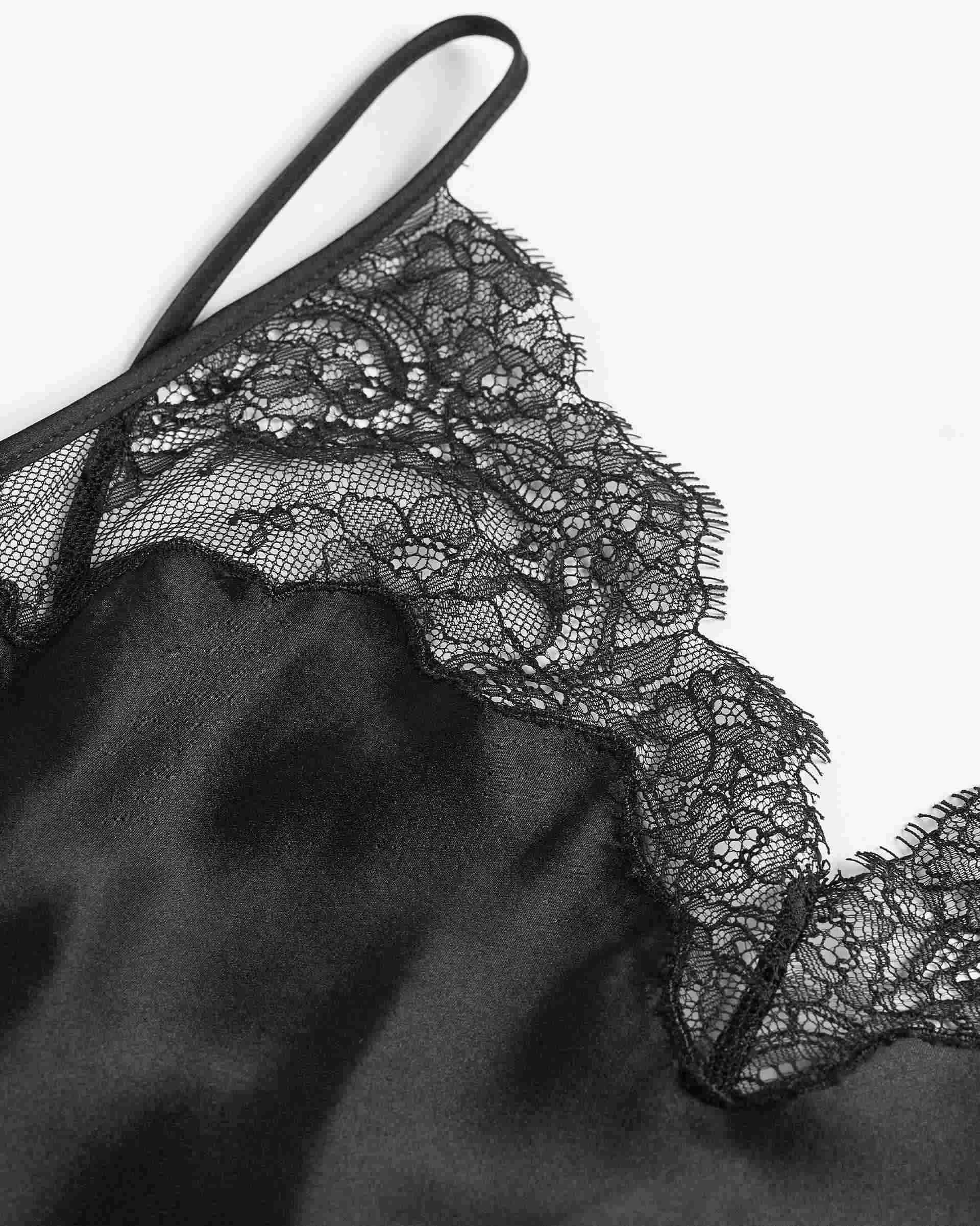 Silk Lace-Trim Camisole