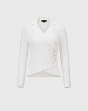 Ivory Draped Knit Top