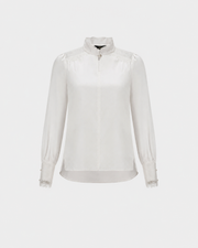 Lustre Satin Double-Layer Blouse