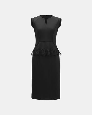 Slim-Fit Professional Mock Two-Piece Dress - Sussiland