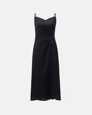 Rhinestone-Embellished Cinched Waist Dress