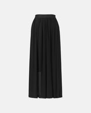 Black Resort-Style Wide-Leg Palazzo Pants