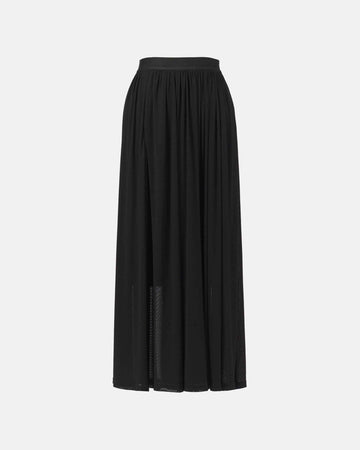 Black Resort-Style Wide-Leg Palazzo Pants