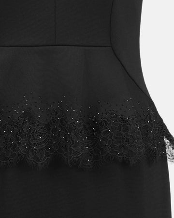 Slim-Fit Professional Mock Two-Piece Dress
